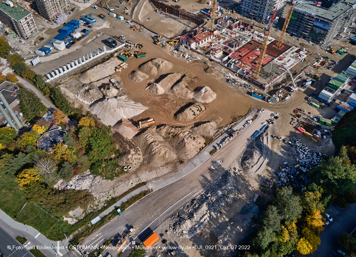 13.10.2022 - Baustelle Alexisquartier und Pandion Verde in Neuperlach